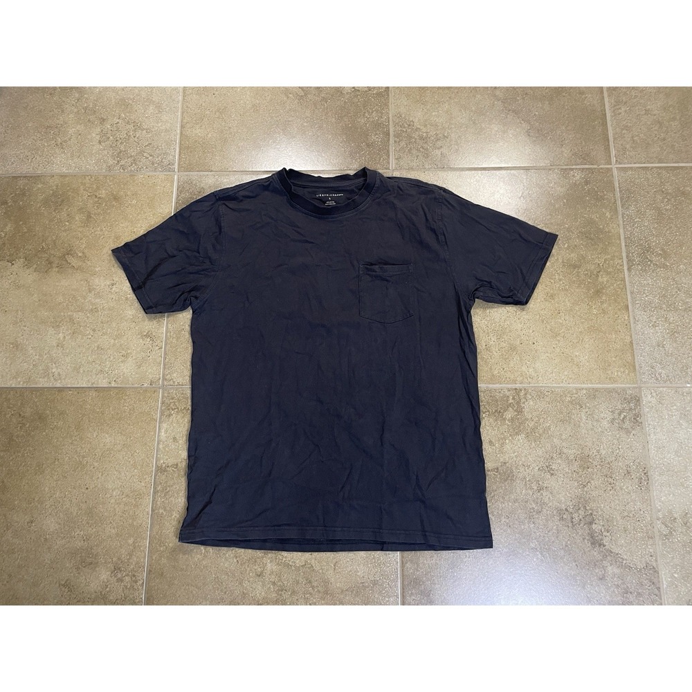 Siegfried & Company Shirt Mens Sz L Black Short Sleeve Pocket tee Casual EUC